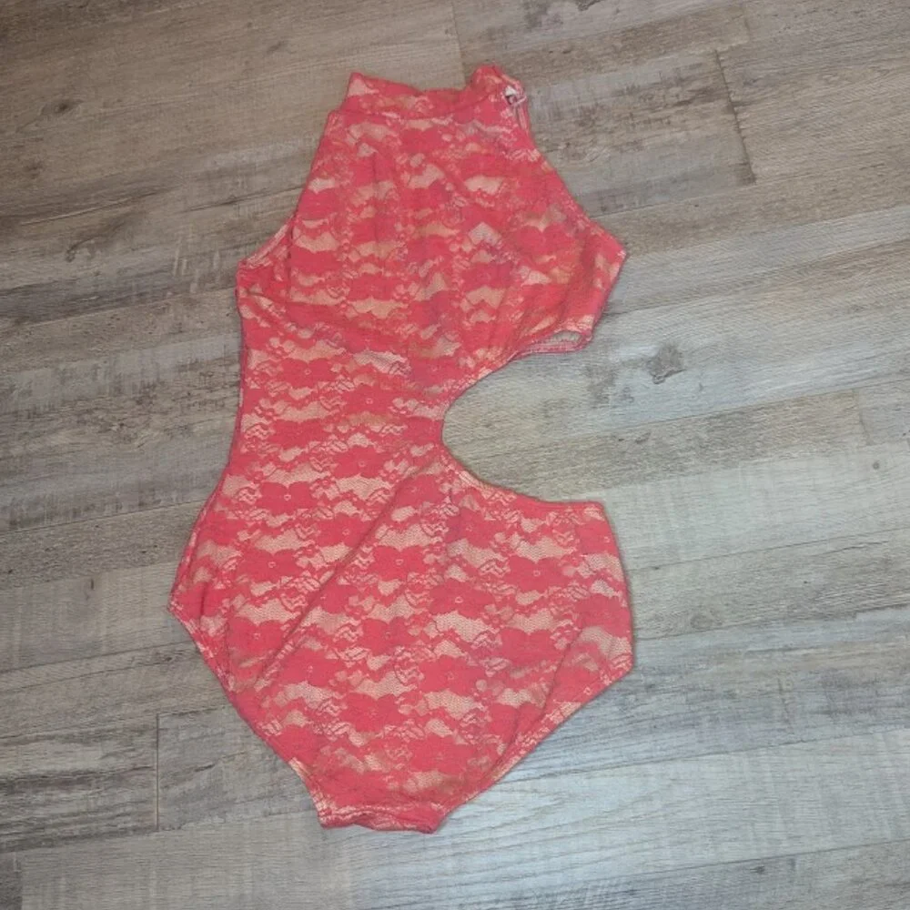 Anchor ActiveWear * The Gala Watermelon Lace Leotard *  Child XL - Picture 3 of 6